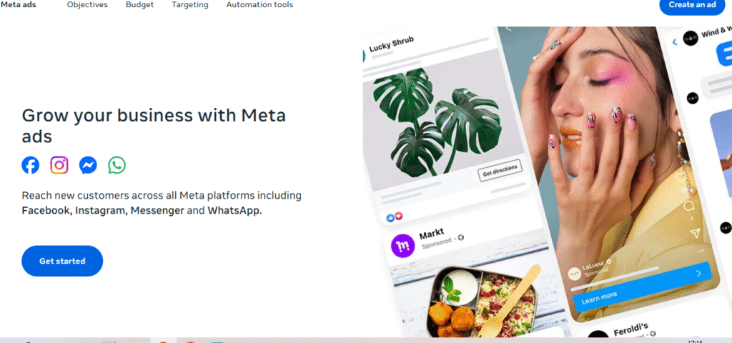 Meta landing page