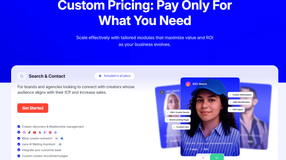 Upfluence landing page 1