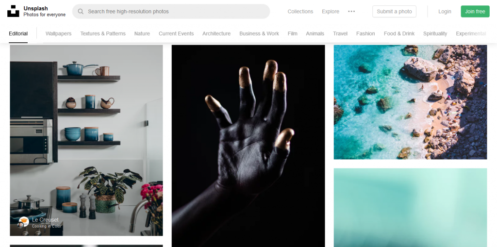 Unsplash as Free stock images by recurpost as best  social media scheduler
