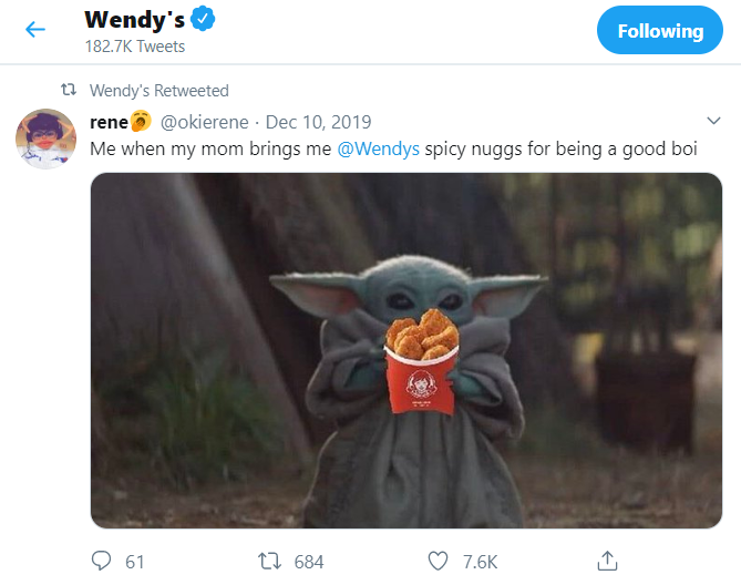 viral marketing example wendy's