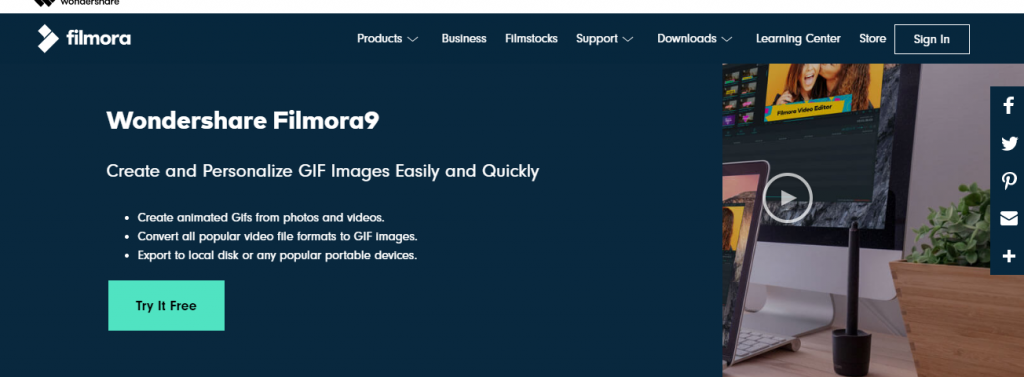 Filmora tool for how to make a gif by recurpost as best social media scheduling tool
