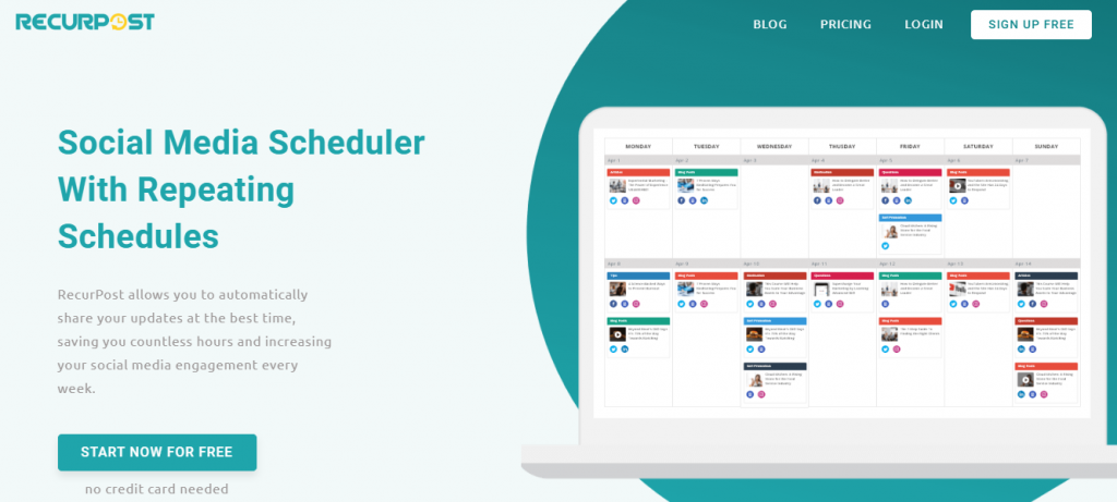 recurpost as blogging tools with best social media scheduler
