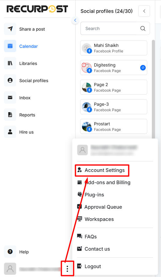 1. Link RecurPost to Zapier