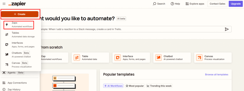 2. Link RecurPost to Zapier