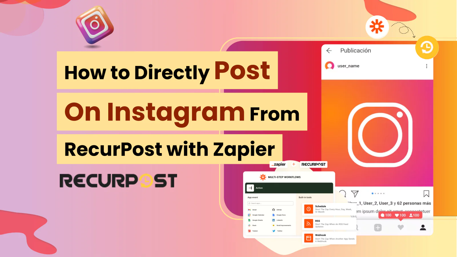 How to directly Post on Instagram from RecurPost with Zapier