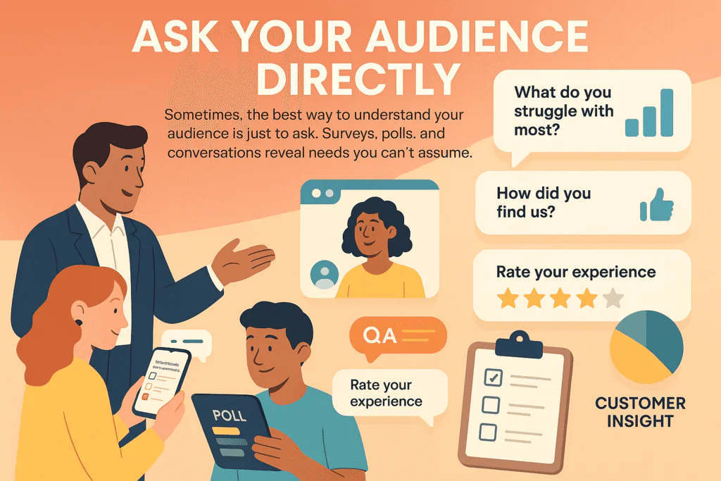 Ask your audience directly to understand audience behavior