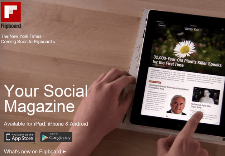 Flipboard as call to actions examples by recurpost