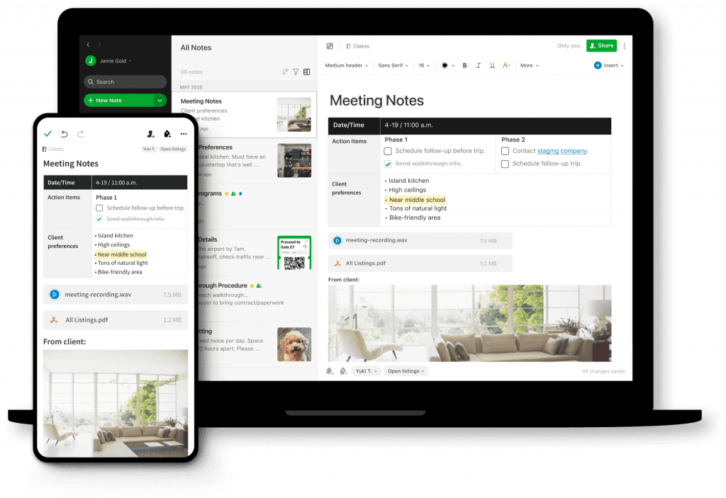 Evernote as content marketing tools by recurpost as best free social media scheduling tool