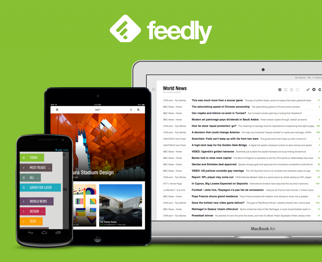 Feedly as content marketing tools by recurpost as best free social media scheduling tool