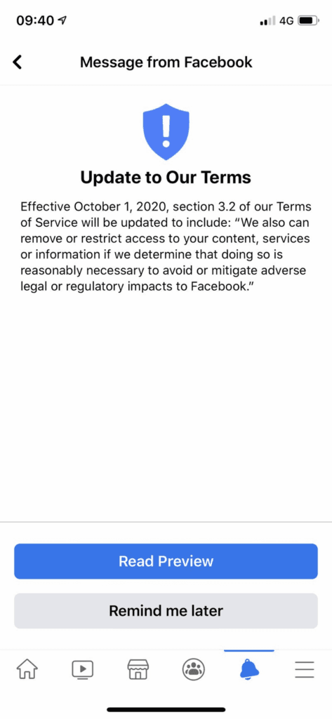 facebook updates 2020 and 2021