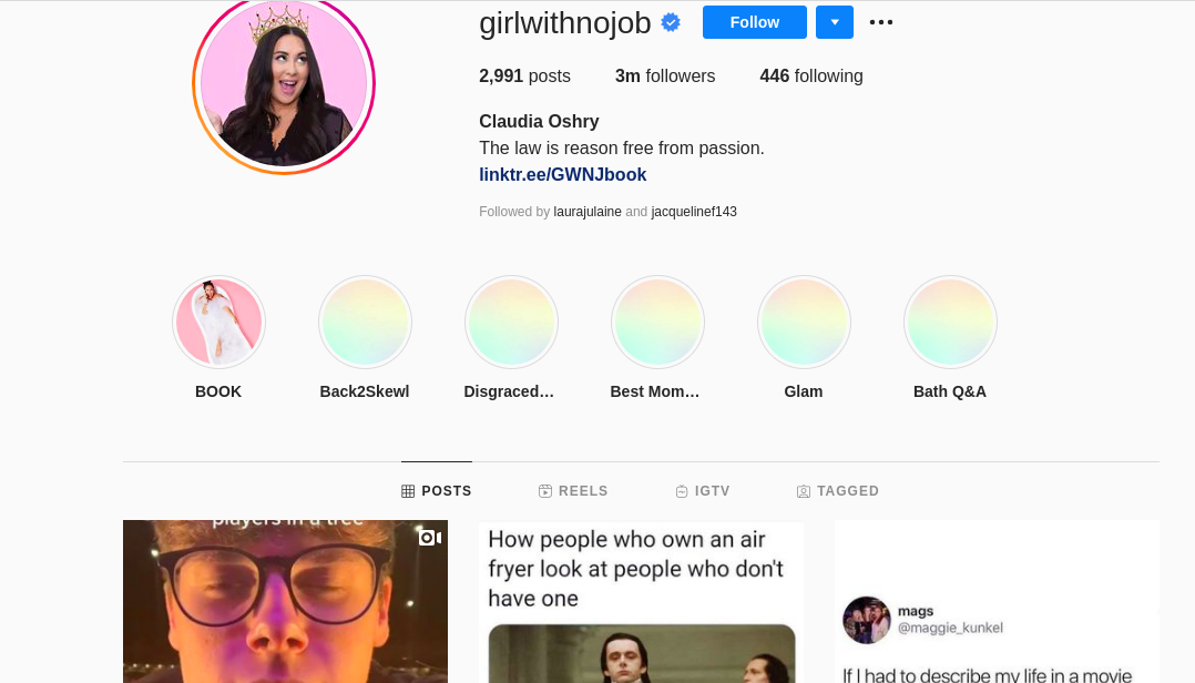 Funny Instagram bios as instagram bio ideas by recurpost as best social media scheduler
