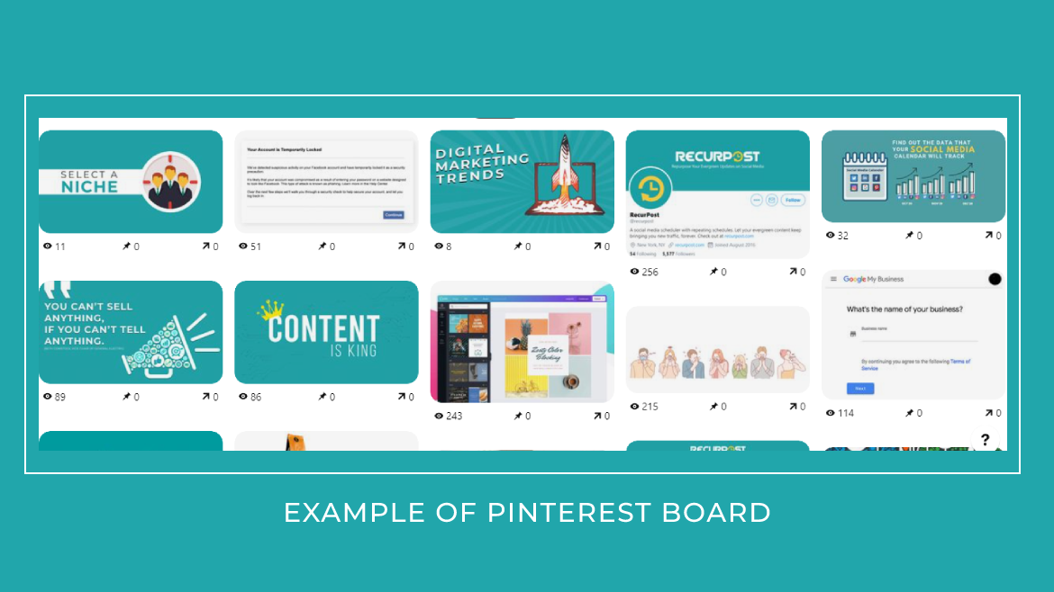 make good pinterest board for pinterest content marketing