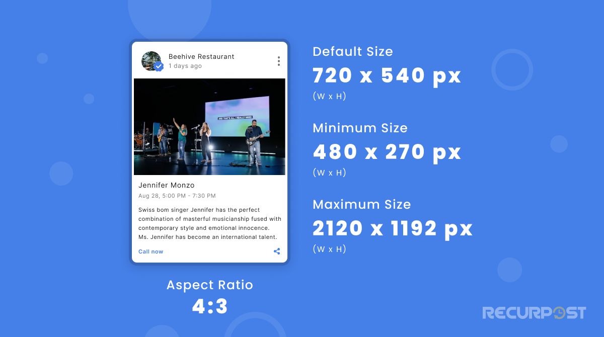 Google My Business Event Photo Dimensions