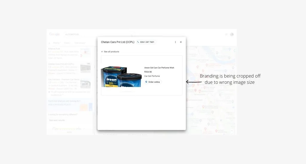 Inappropriate google my business post image size
