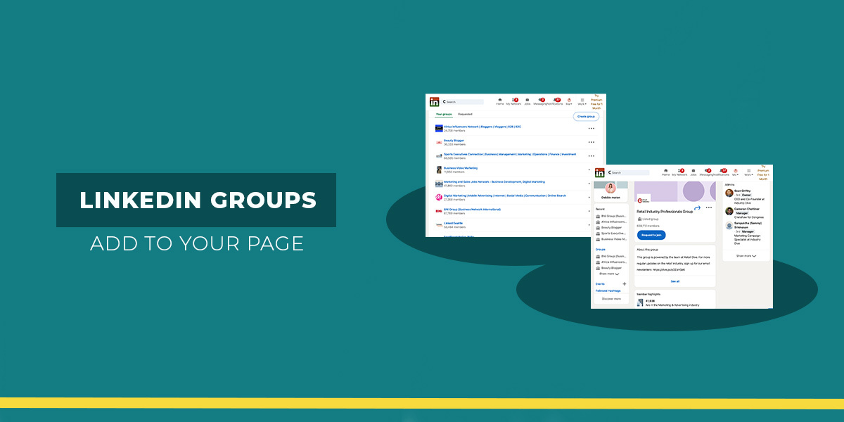 add LinkedIn groups to your page for linkedin marketing strategy | RecurPost