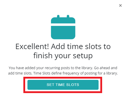 Click on "set time slots" option.