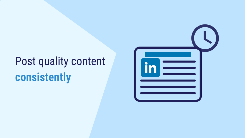 linkedin content marketing with post quality content consistently | recurpost best social media scheduling tool 