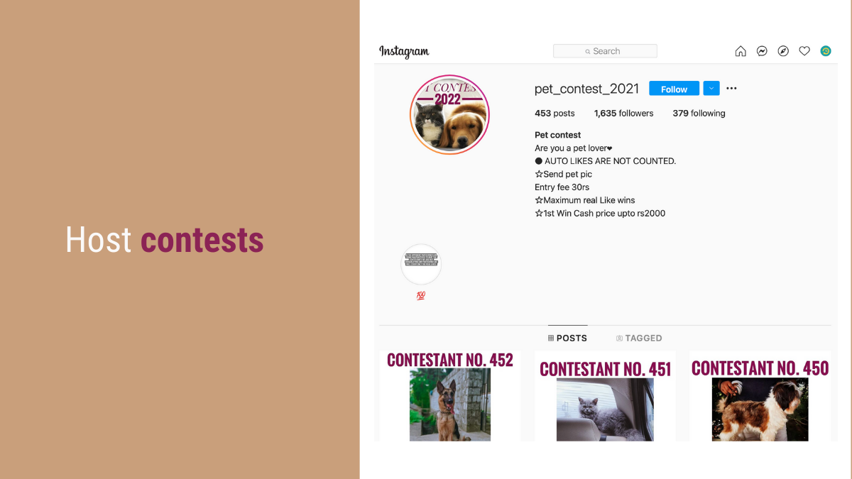 make host contests - social media for pest | recurpost