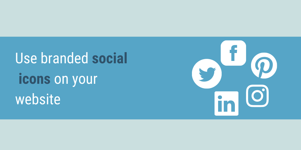 use branded social icons in website for social media promotion ideas by recurpost as best social media scheduling tool