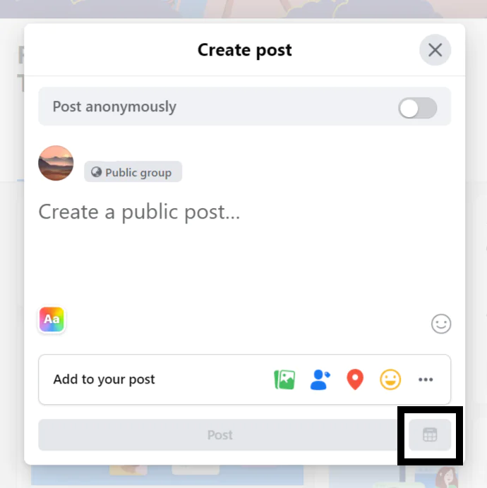 schedule facebook group posts natively