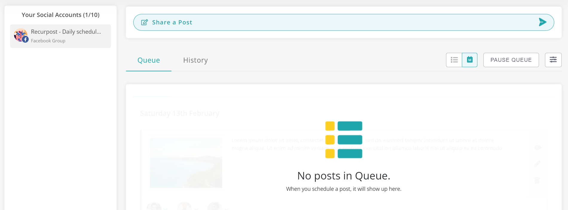 schedule FB group posts RecurPost