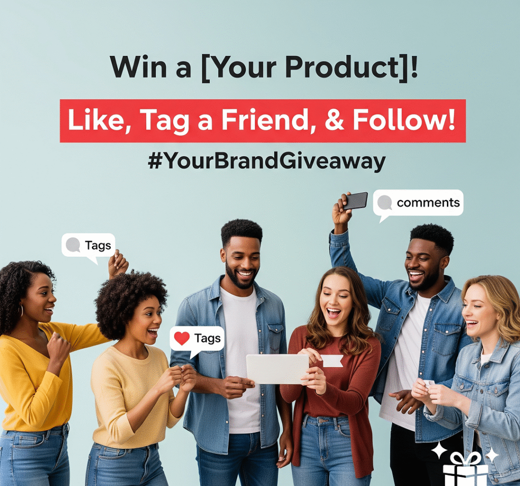 Run contests or giveaways Social Media Optimization Strategies