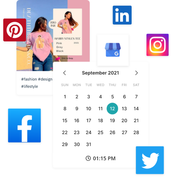 Schedule Posts on multiple social platforms with RecurPost social media scheduler