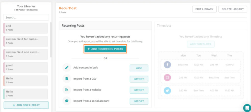 how to automate tweets using recurpost