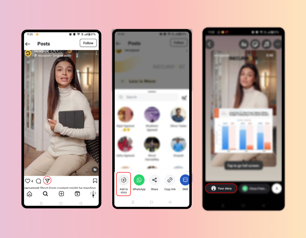 How to Share a Video Post to Your Instagram Story