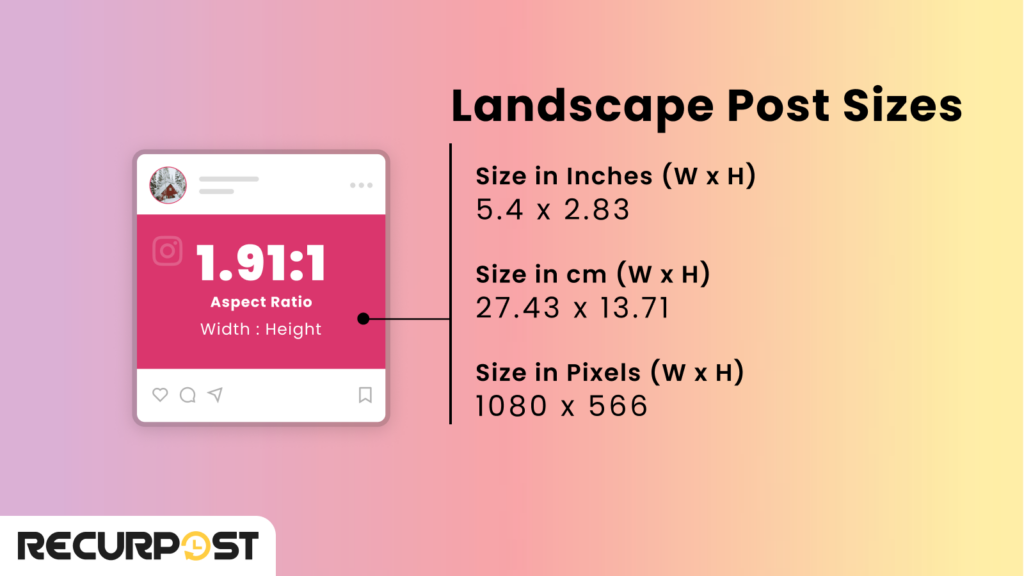 Instagram Landscape post size