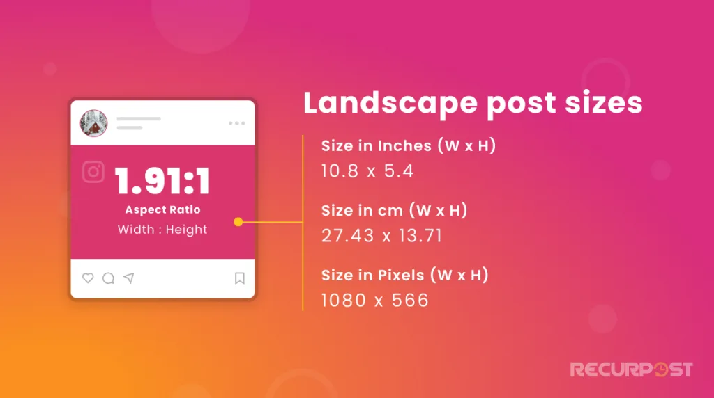 Instagram Horizontal/Landscape post size