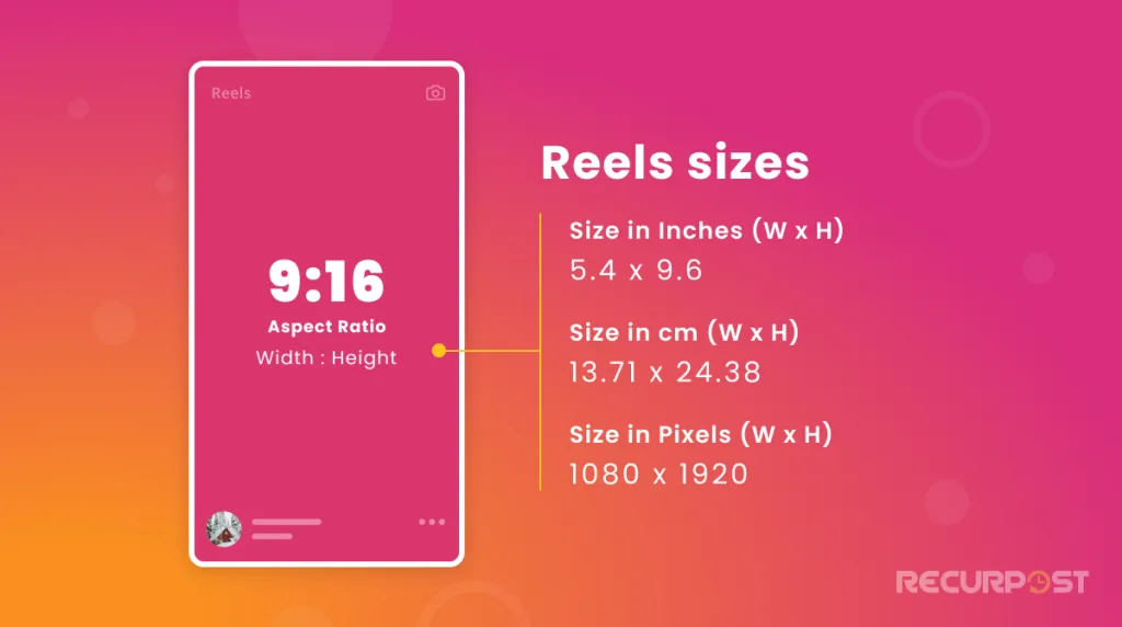 Instagram Reels sizes