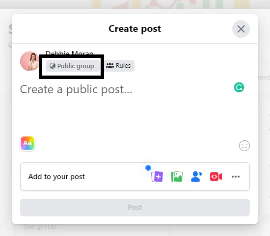 How To Make a Post Shareable on Facebook group - create post