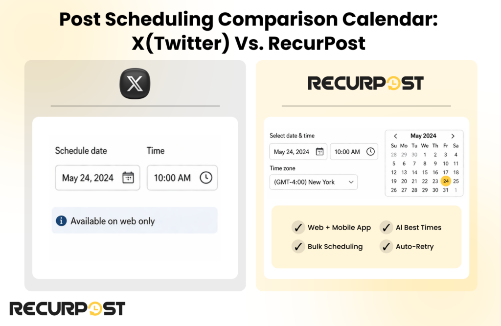 post scheduling comparison calendar