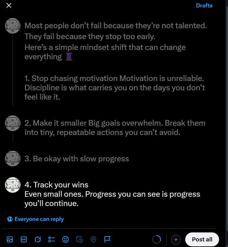 thread post on x