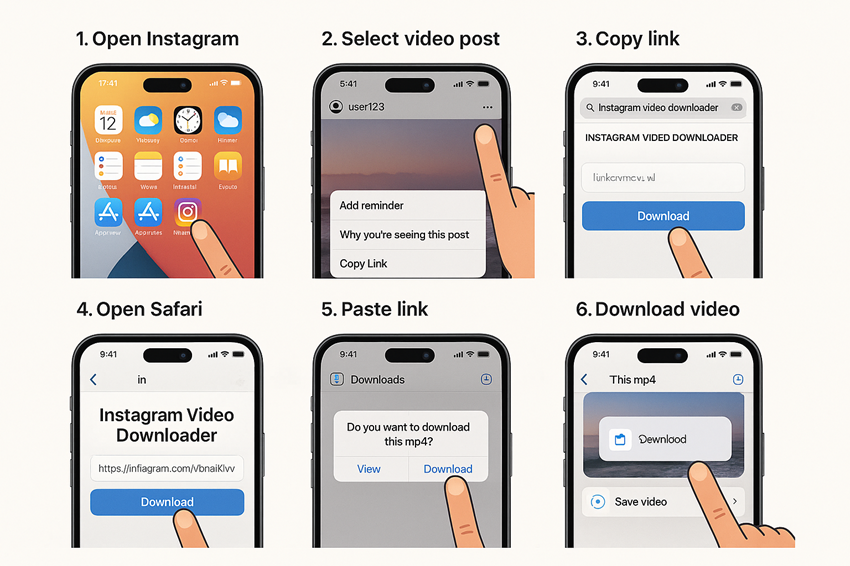 20250630 1434 Download Instagram Videos Guide simple compose 01jz016s70eg885419menwfqrj