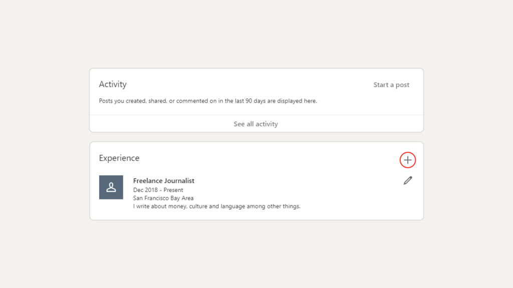 how to add promotion on linkedin website by adding experience