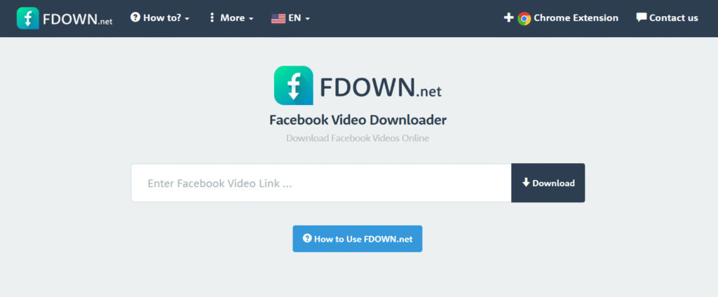 FBDown.net (FDown) – Specialized Facebook Video Downloader