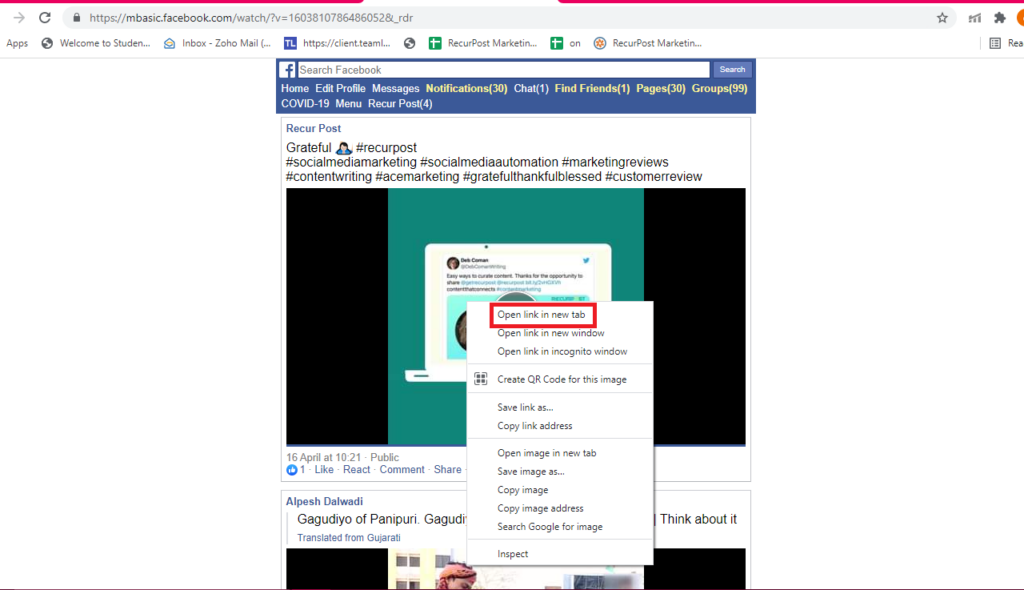 How to download a Facebook video 5