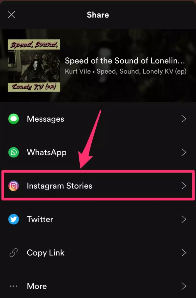 How to share spotify song on instagram3