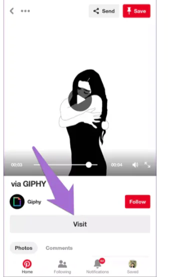 how to save a gif from pinterest