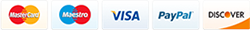 Visa MasterCard Paypal 