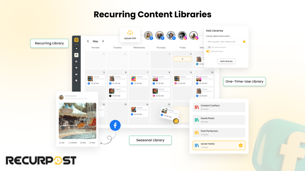 Recurring content libraries