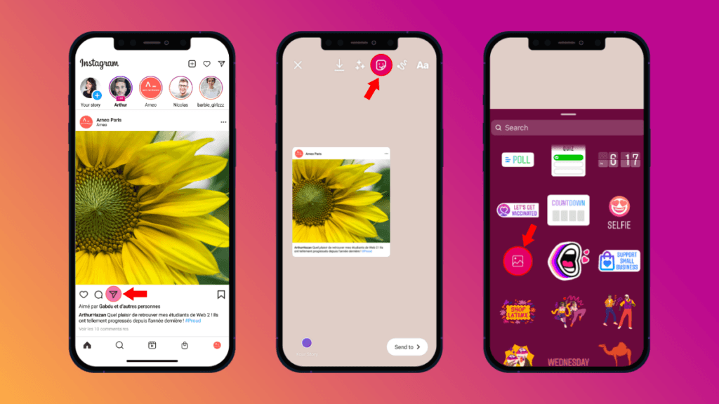 how to change IG story background color when sharing posts