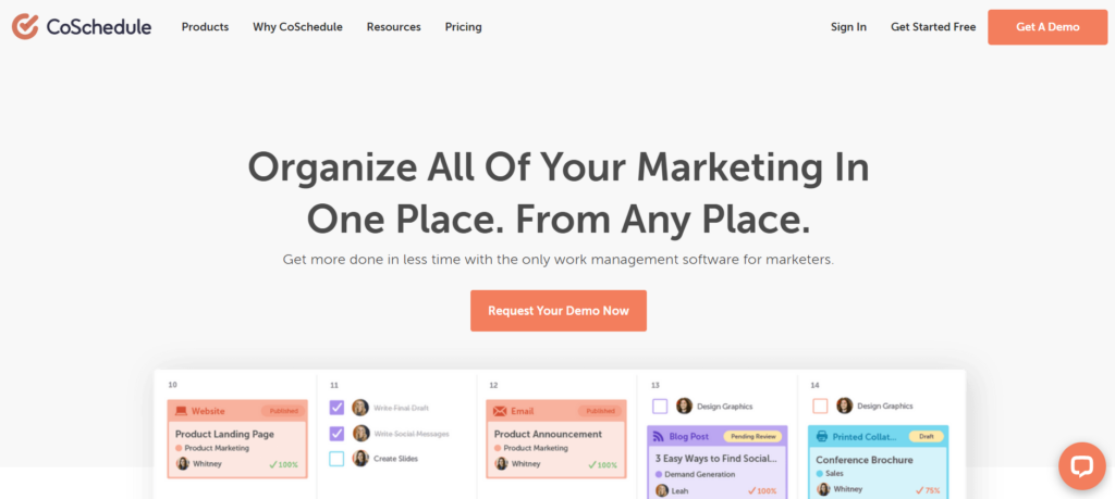 CoSchedule - social media automation tool