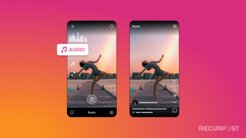 Instagram reels for business add music