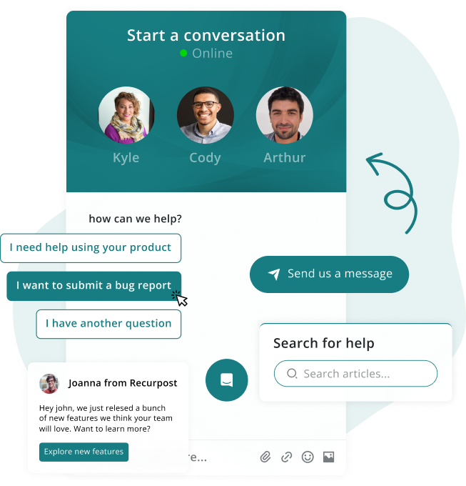 live chat support-recurpost social media scheduler