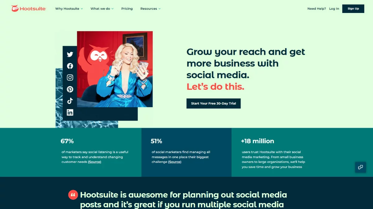 Crowdfire Alternatives-Hootsuite
