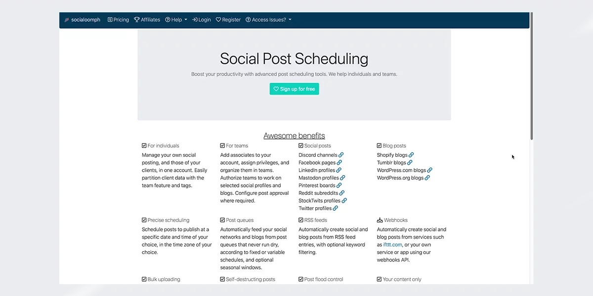 Buffer Alternatives- Socialoomph