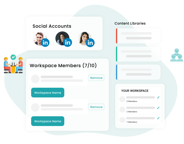 LinkedIn Post scheduler with unlimited workspaces